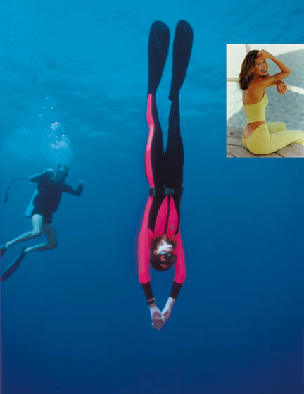 Mehgan Heaney-Grier dives to her first 155-foot record.